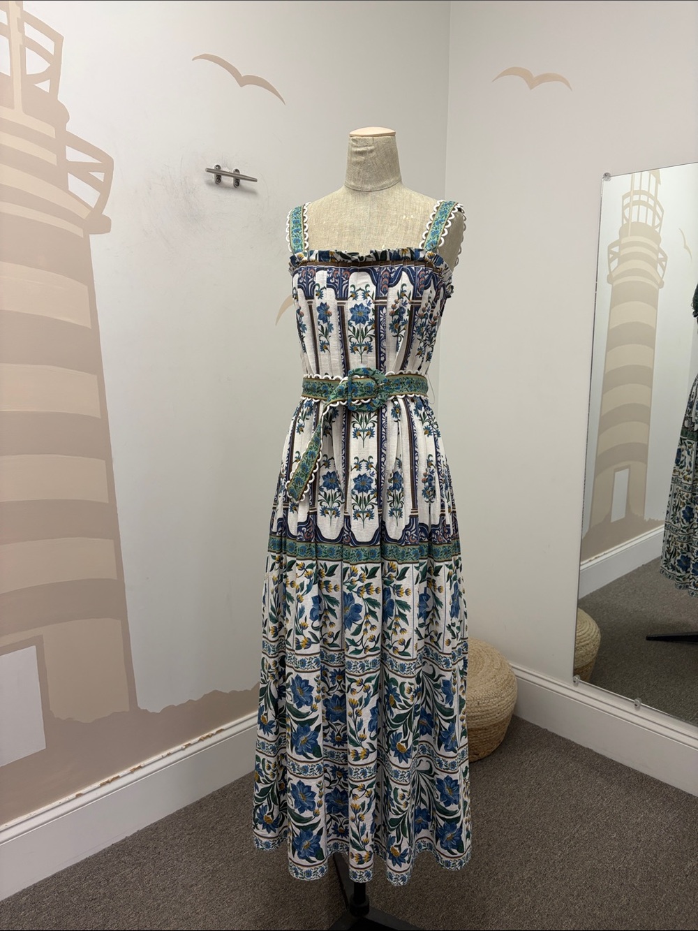Farm Rio Sleeveless Floral Print Maxi Dress